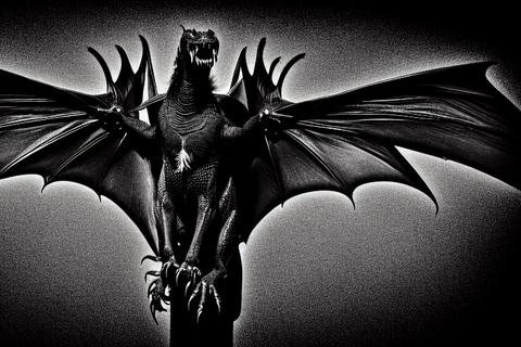  a stunning beautiful detailed wide shot photo of a black dragon, neck, wings, eyes:0.1 watermark:0.00001 -s75 -b1 -W768 -H512 -C14.0 -Ak_euler_a -S1380745375